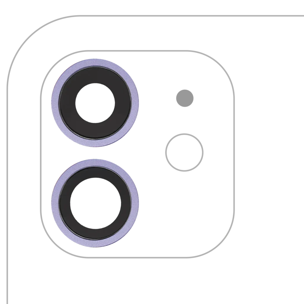 Back Camera Lens With Bracket & Bezel For iPhone 12 / 12 Mini (Aftermarket Plus) (Purple)