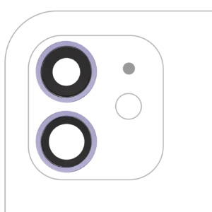 Back Camera Lens With Bracket & Bezel For iPhone 12 / 12 Mini (Aftermarket Plus) (Purple)