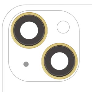 Back Camera Lens With Bracket & Bezel For iPhone 14 / 14 Plus (2 Piece Set) (Premium) (Yellow)