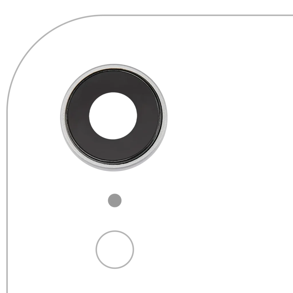 Back Camera Lens With Bracket & Bezel For iPhone XR (Real Sapphire) (Premium) (White) (10 Pack)