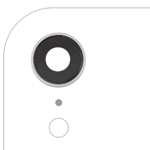 Back Camera Lens With Bracket & Bezel For iPhone XR (Real Sapphire) (Premium) (White) (10 Pack)