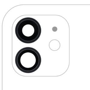 Back Camera Lens With Bracket & Bezel For iPhone 12 / 12 Mini (Aftermarket Plus) (Black) (10 Pack)
