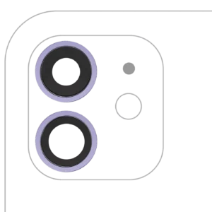 Back Camera Lens With Bracket & Bezel For iPhone 12 / 12 Mini (Real Sapphire) (Premium) (Purple)