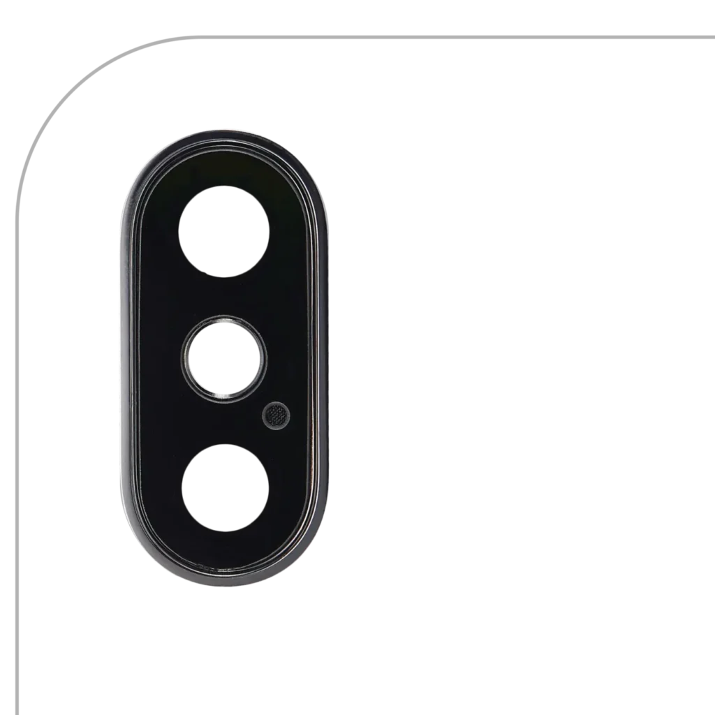 Back Camera Lens With Bracket & Bezel For iPhone XS / XS Max (Aftermarket Plus) (Silver) (10 Pack)