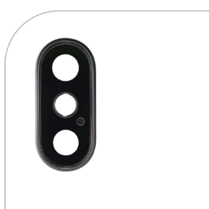 Back Camera Lens With Bracket & Bezel For iPhone XS / XS Max (Aftermarket Plus) (Silver) (10 Pack)