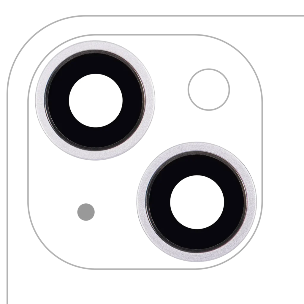 Back Camera Lens With Bracket & Bezel For iPhone 14 / 14 Plus (2 Piece Set) (Aftermarket Plus) (Purple)