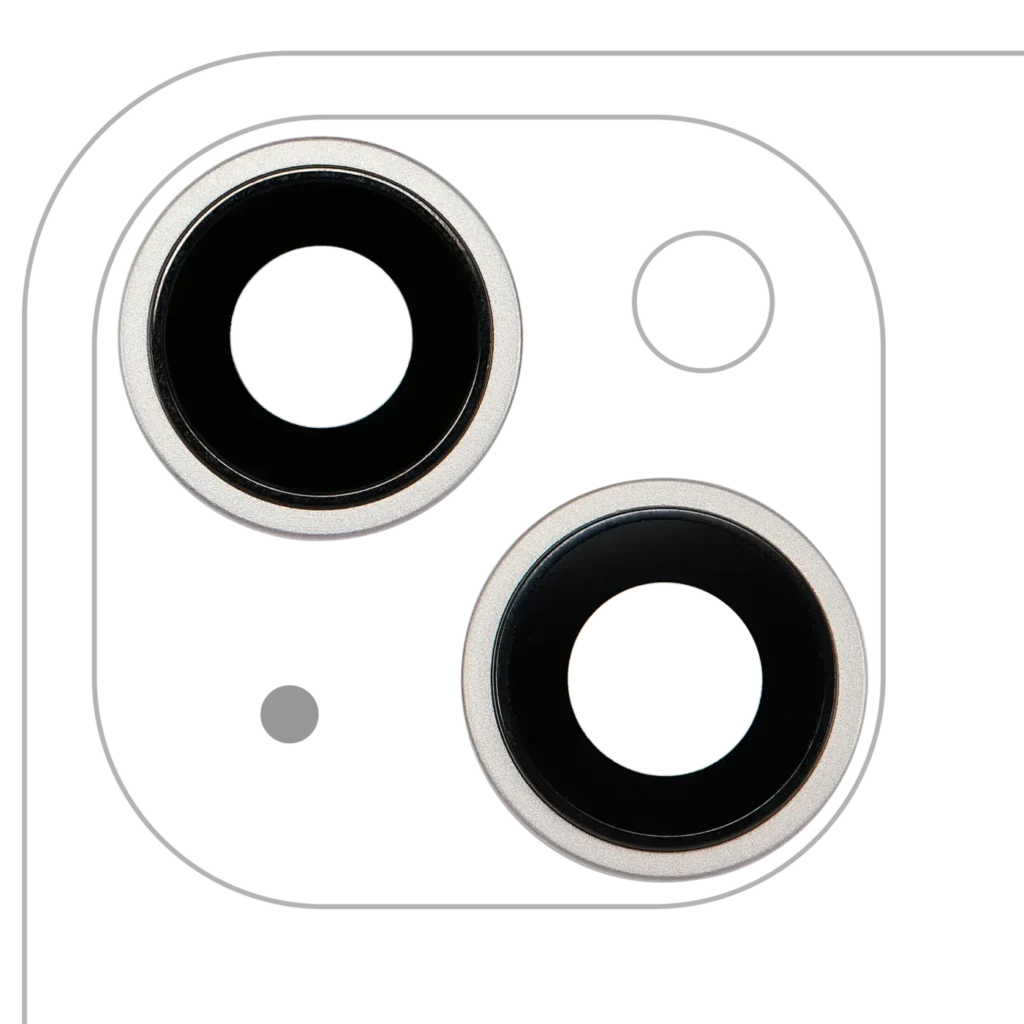 Back Camera Lens With Bracket & Bezel For iPhone 14 / 14 Plus (2 Piece Set) (Premium) (Starlight)