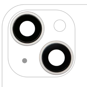 Back Camera Lens With Bracket & Bezel For iPhone 14 / 14 Plus (2 Piece Set) (Premium) (Starlight)