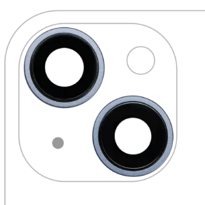 Back Camera Lens With Bracket & Bezel For iPhone 14 / 14 Plus (2 Piece Set) (Premium) (Blue)