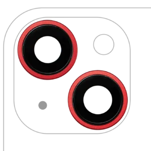 Back Camera Lens With Bracket & Bezel For iPhone 14 / 14 Plus (2 Piece Set) (Premium) (Red)