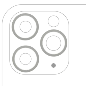 Back Camera Bezel Ring Only For iPhone 11 Pro / 11 Pro Max (Silver) (3 Piece Set) (10 Pack)