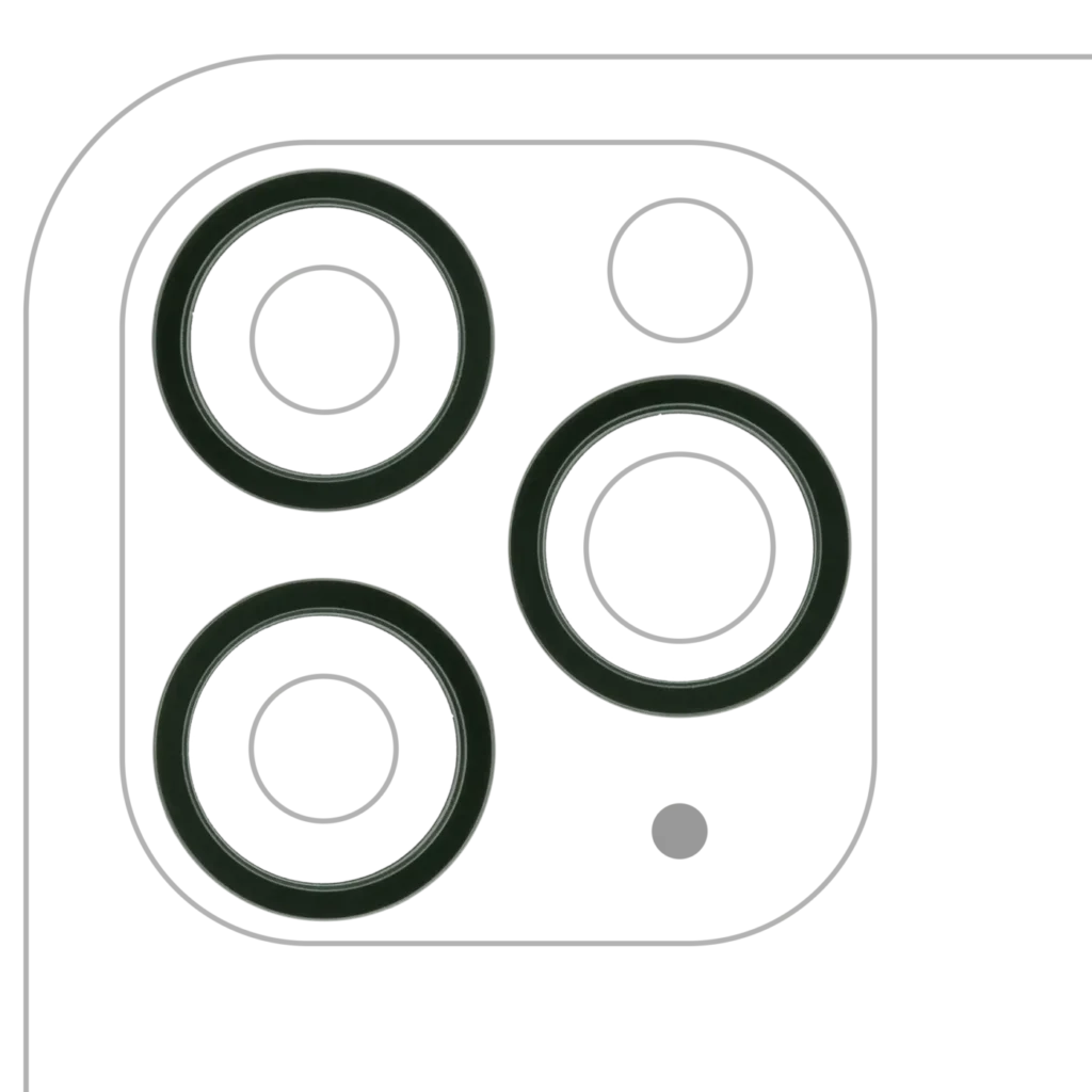Back Camera Bezel Ring Only For iPhone 11 Pro / 11 Pro Max (Midnight Green) (3 Piece Set) (10 Pack)