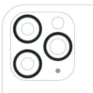 Back Camera Bezel Ring Only For iPhone 11 Pro / 11 Pro Max (Midnight Green) (3 Piece Set) (10 Pack)