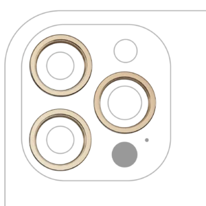 Back Camera Bezel Ring Only For iPhone 12 Pro Max (Gold) (3 Piece Set)