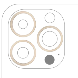 Back Camera Bezel Ring Only For iPhone 13 Pro / 13 Pro Max (Gold) (3 Piece Set)