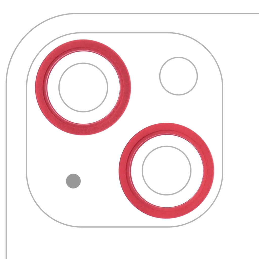Back Camera Bezel Ring Only For iPhone 13 / 13 Mini (Red) (2 Piece Set)