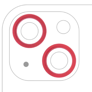 Back Camera Bezel Ring Only For iPhone 13 / 13 Mini (Red) (2 Piece Set)