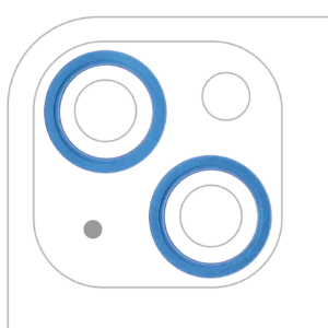Back Camera Bezel Ring Only For iPhone 13 / 13 Mini (Blue) (2 Piece Set)