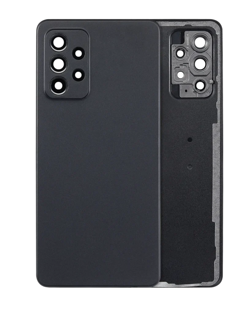 Back Cover Glass With Camera Lens For Samsung Galaxy A52 4G (A525 / 2021) (Aftermarket Plus) (Black)