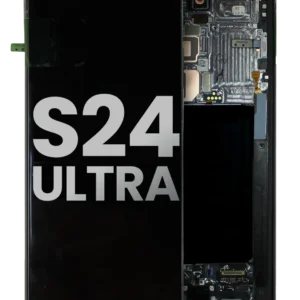 OLED Assembly With Frame For Samsung Galaxy S24 Ultra (Used OEM Pull: Grade A) (Titanium Black)