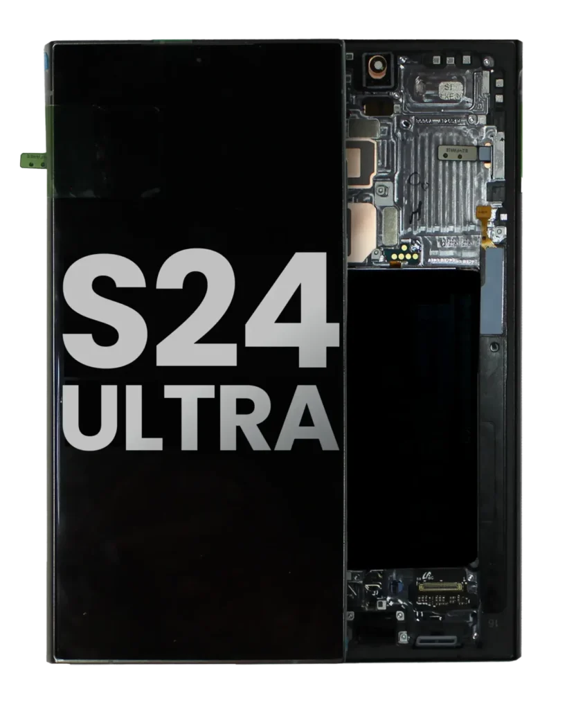 OLED Assembly With Frame For Samsung Galaxy S24 Ultra (Used OEM Pull: Grade A) (Titanium Black)