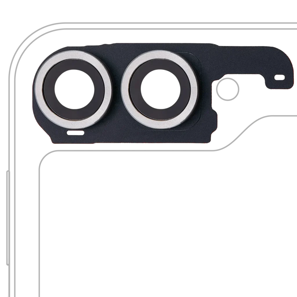 Back Camera Lens With Cover Bezel Ring For Samsung Galaxy Z Flip 6 5G (F741) (Premium) (Silver Shadow)