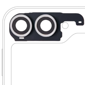 Back Camera Lens With Cover Bezel Ring For Samsung Galaxy Z Flip 6 5G (F741) (Premium) (Silver Shadow)