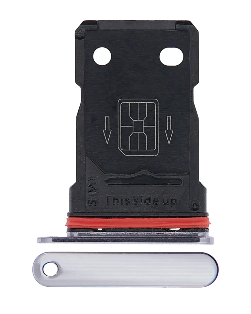 Dual Sim Card Tray For OnePlus 7T (Frosted Silver)