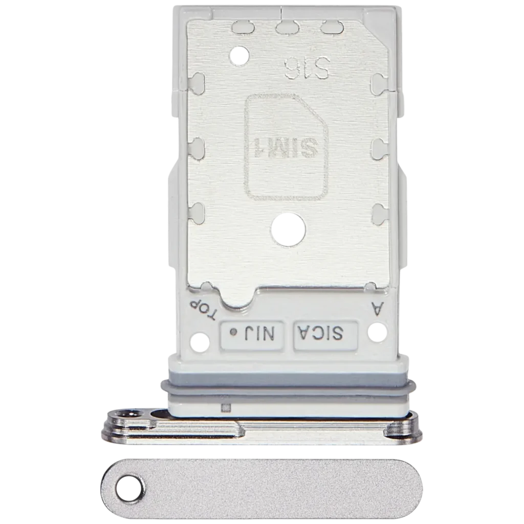 Dual Sim Card Tray For Samsung Galaxy S25 / S25 Plus (Premium) (White)