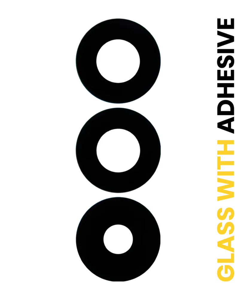 Back Camera Lens (Glass Only) With Adhesive For Samsung Galaxy A25 5G (A256 / 2023) (3 Piece Set)