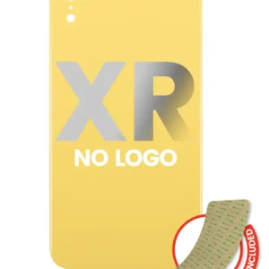 Back Glass With 3M Adhesive For iPhone XR (No Logo / Large Camera Hole) (Yellow)