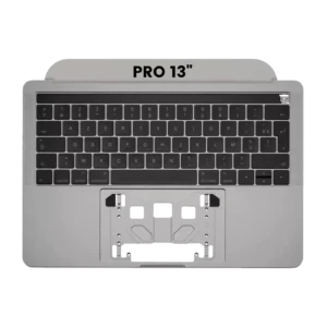 Top Case with Keyboard (ISO UK) and Trackpad For MacBook Pro 13" A1706 (2016-2017) (Used OEM Pull: Grade A) (Space Gray)