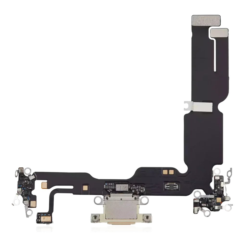 Charging Port Flex Cable For iPhone 15 Plus (Aftermarket Plus) (Yellow)