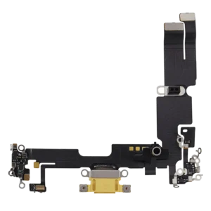 Charging Port Flex Cable For iPhone 14 Plus (Used OEM Pull) (Yellow)