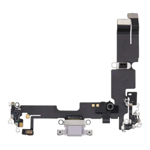 Charging Port Flex Cable For iPhone 14 Plus (Used OEM Pull) (Purple)