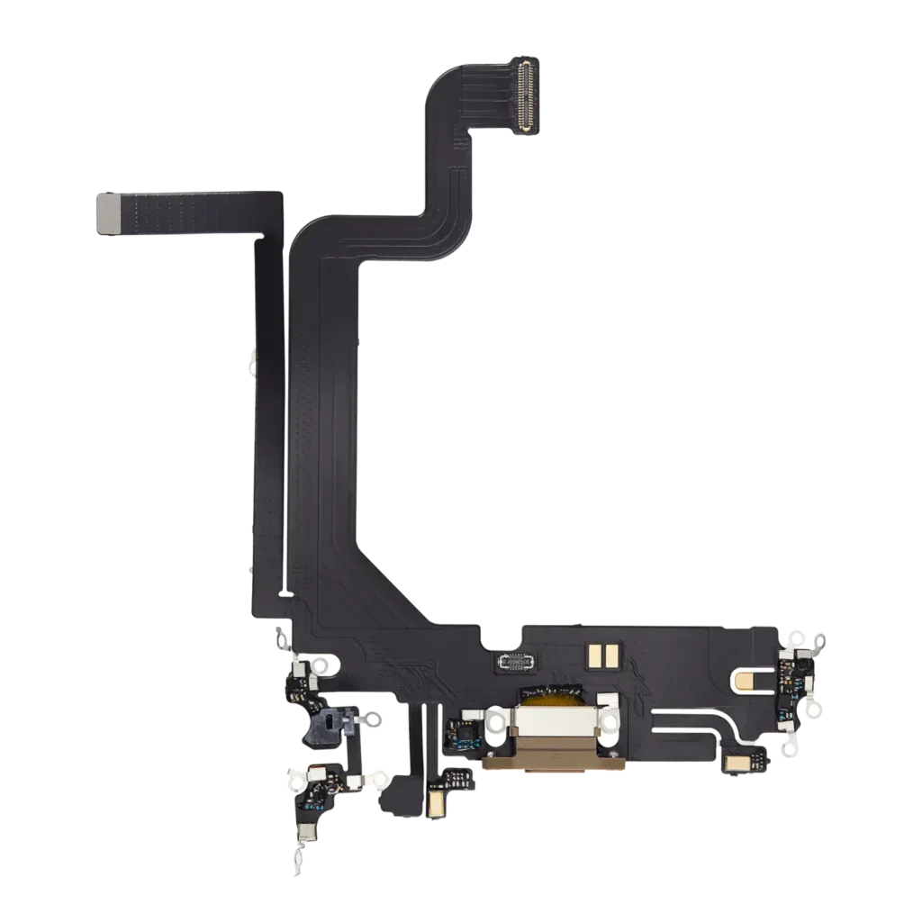 Charging Port Flex Cable For iPhone 14 Pro Max (Aftermarket Plus) (Gold)
