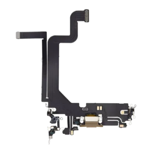 Charging Port Flex Cable For iPhone 14 Pro Max (Aftermarket Plus) (Gold)