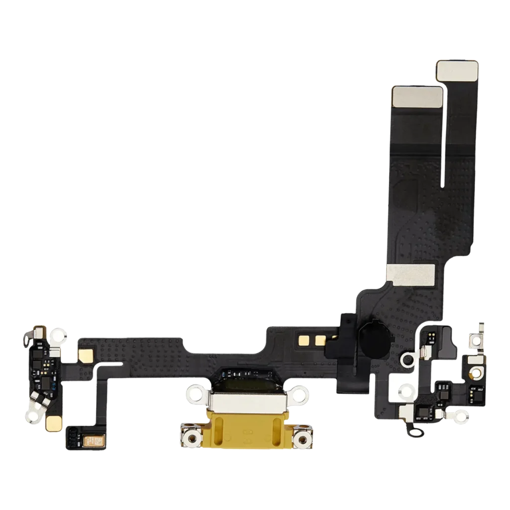 Charging Port Flex Cable For iPhone 14 (Premium) (Yellow)