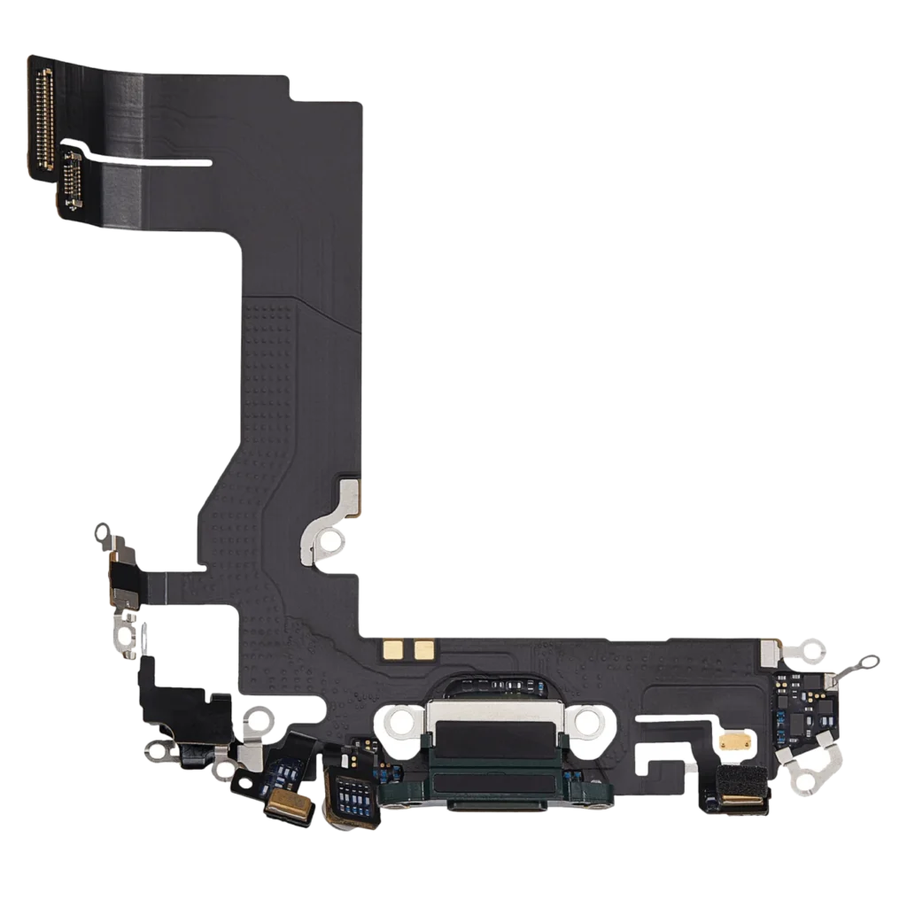 Charging Port Flex Cable For iPhone 13 Mini (Used OEM Pull) (Green)