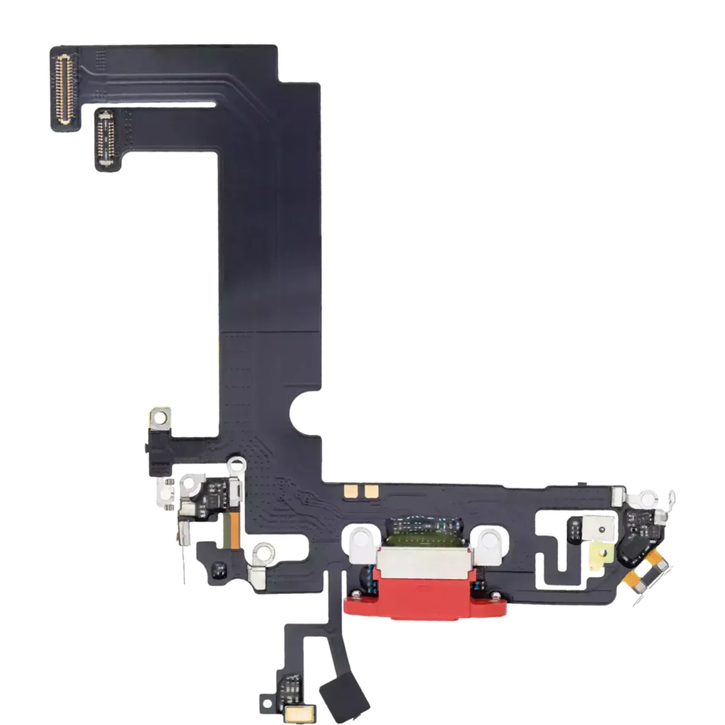 Charging Port Flex Cable For iPhone 12 Mini (Used OEM Pull) (Red)