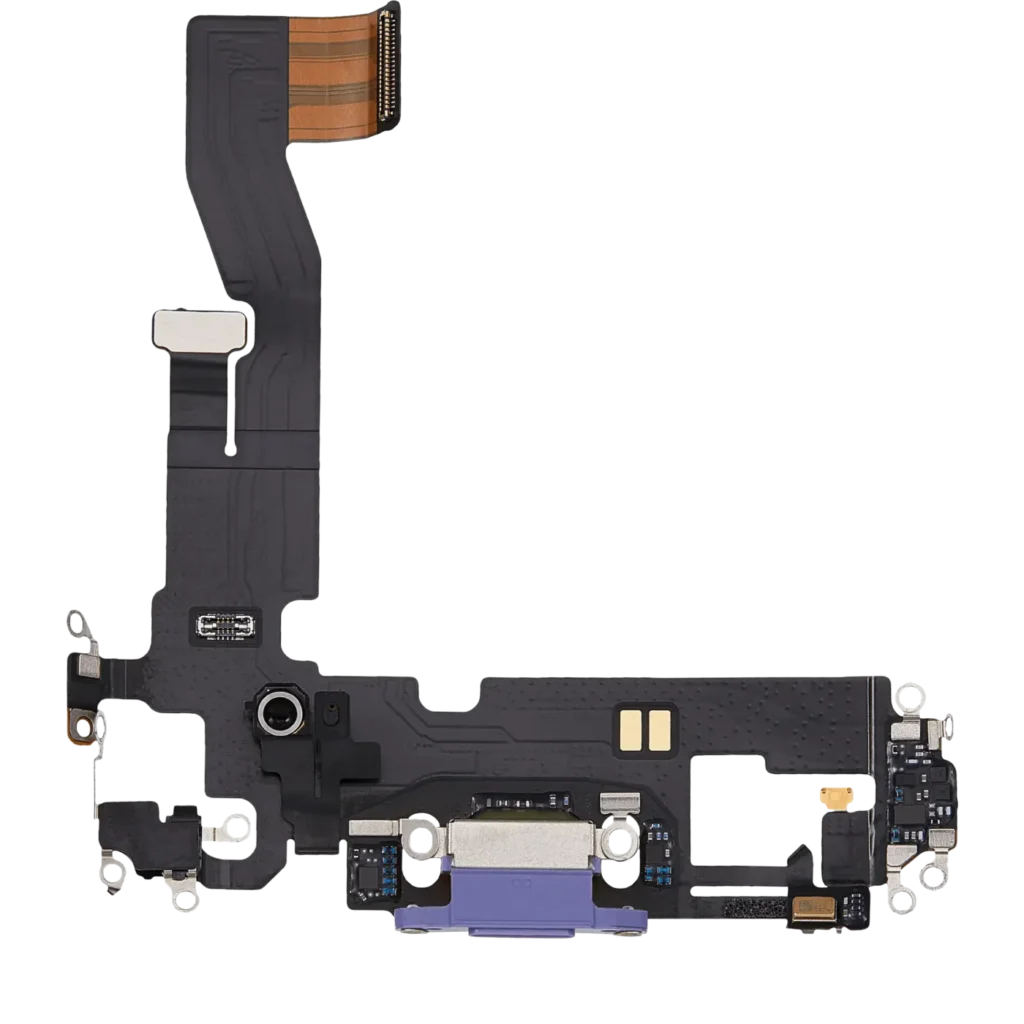 Charging Port Flex Cable For iPhone 12 (Used OEM Pull) (Purple)