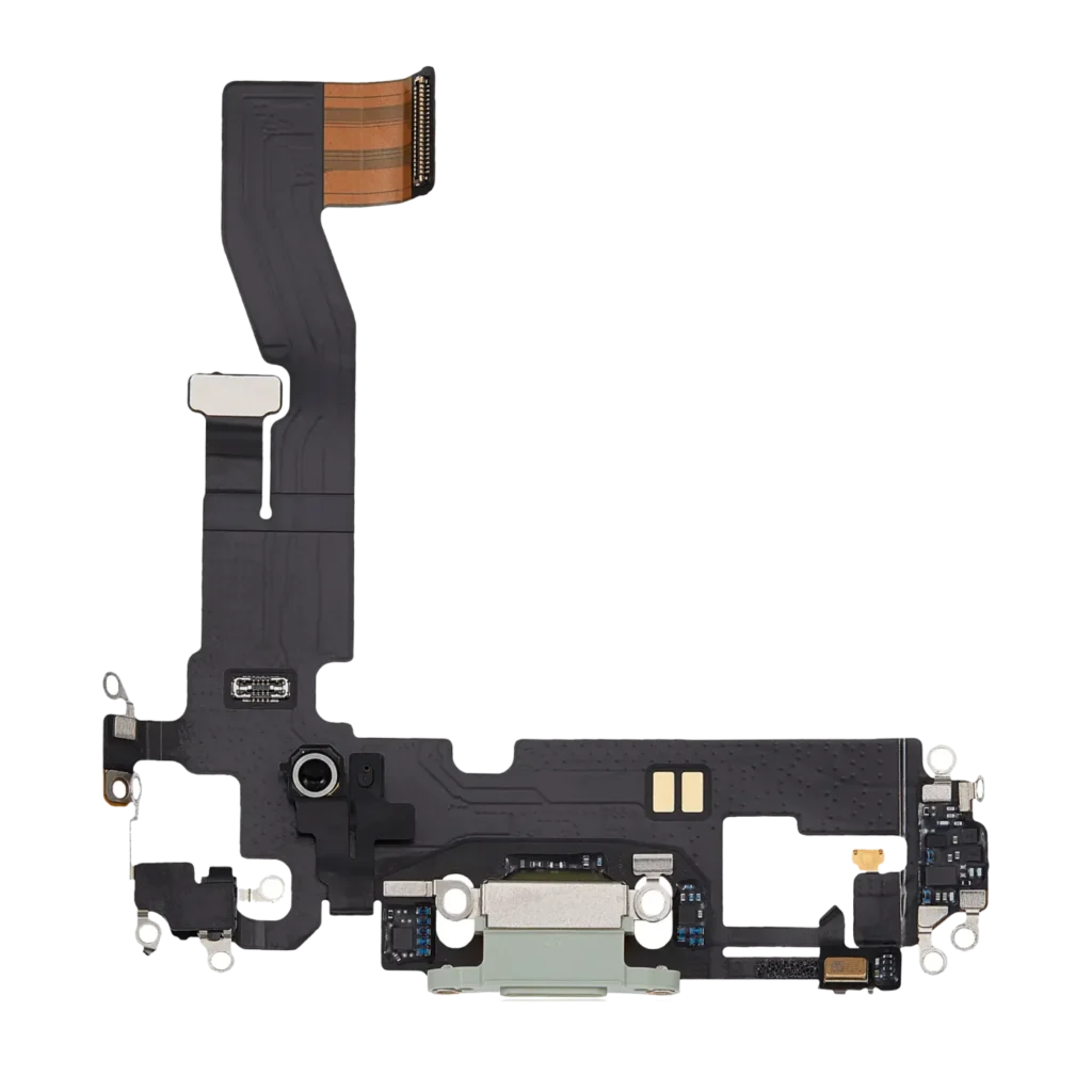 Charging Port Flex Cable For iPhone 12 (Used OEM Pull) (Green)