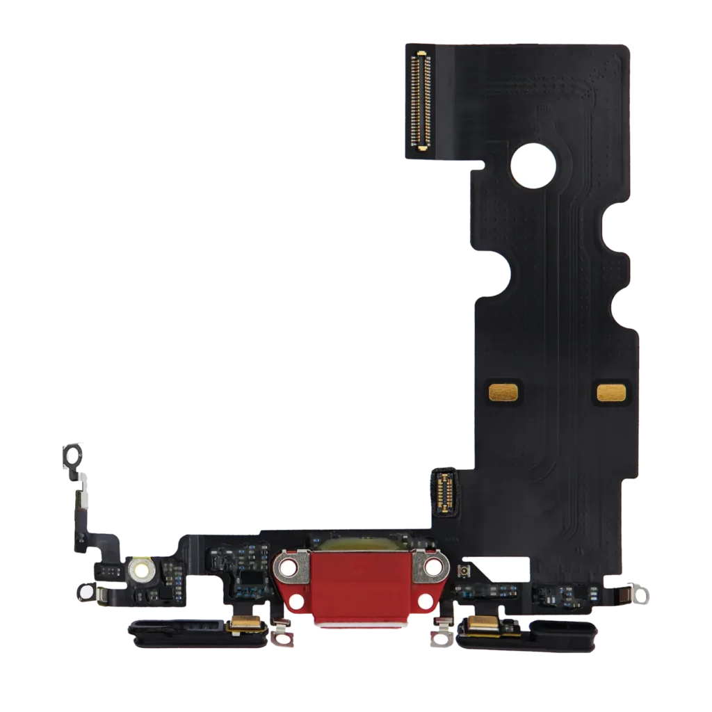 Charging Port Flex Cable For iPhone SE (2020) (Used OEM Pull) (Red)