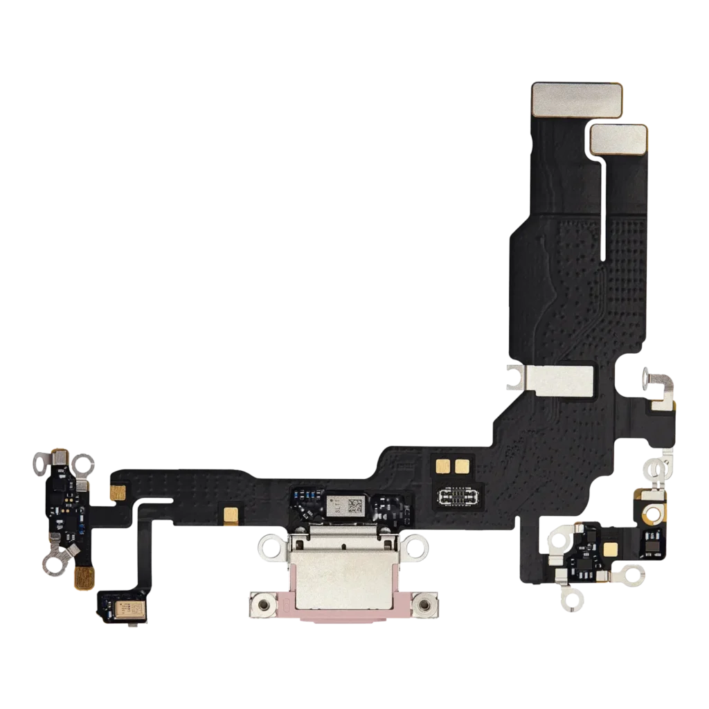 Charging Port Flex Cable For iPhone 15 (Premium) (Pink)