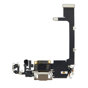 Charging Port Flex Cable With Board For iPhone 11 Pro (Used OEM Pull) (Gold)
