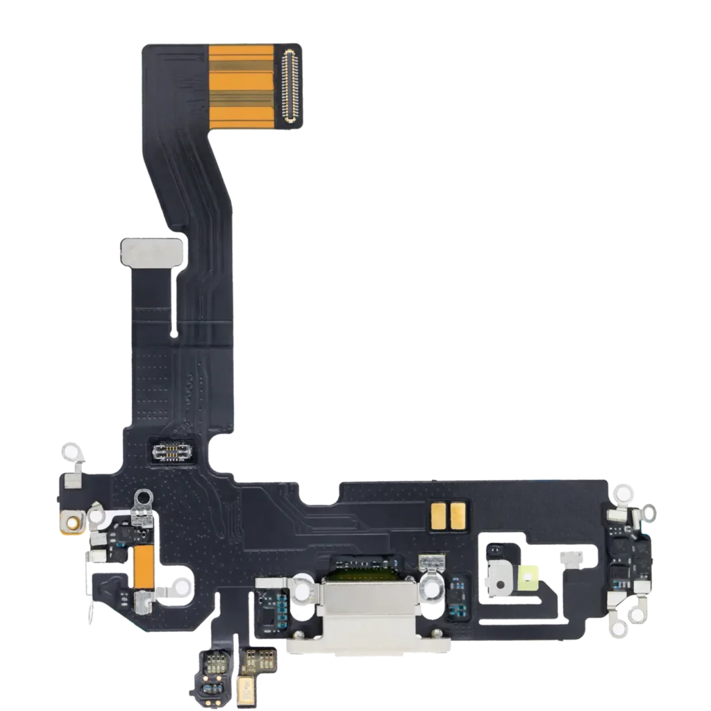 Charging Port Flex Cable For iPhone 12 Pro (Aftermarket Plus) (Silver)