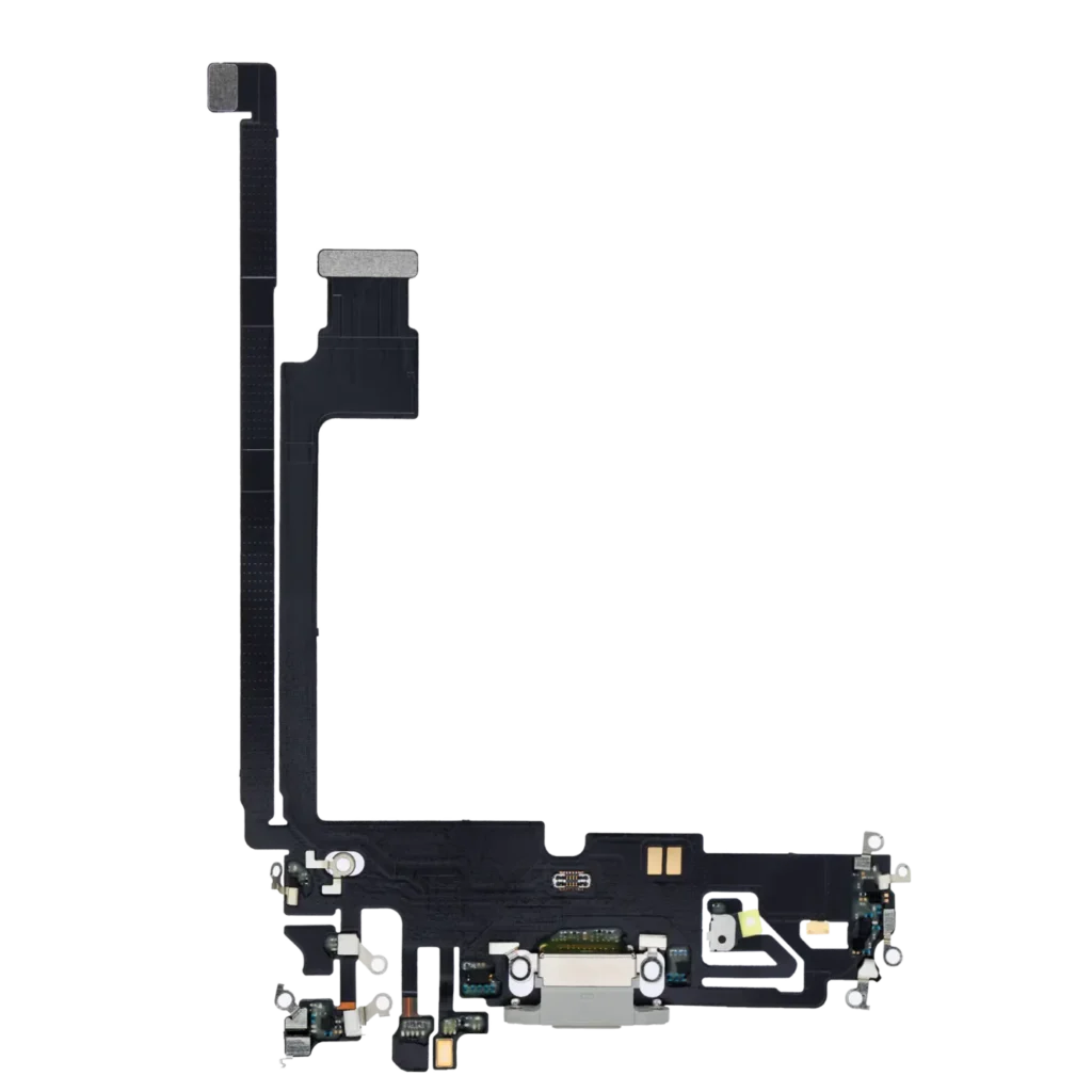 Charging Port Flex Cable For iPhone 12 Pro Max (Premium) (Silver)