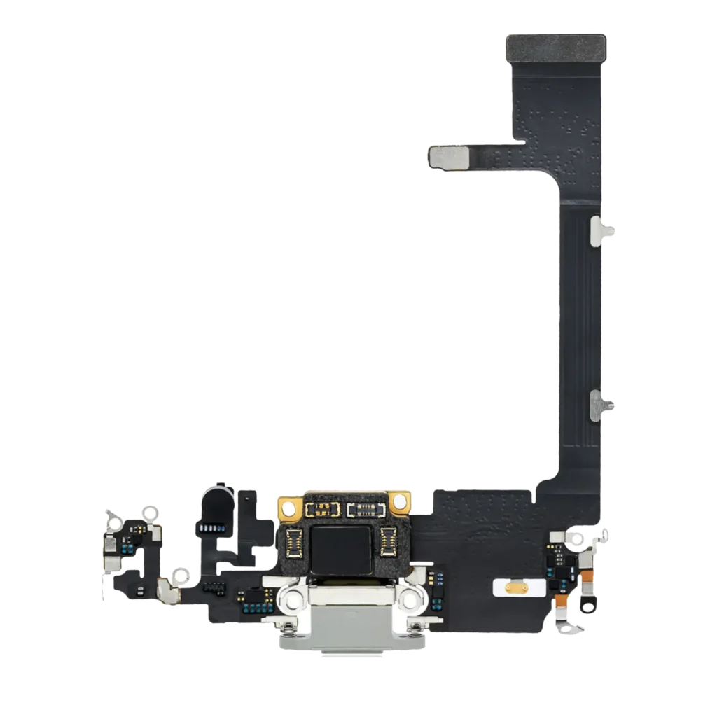Charging Port Flex Cable With Board For iPhone 11 Pro (Premium) (Silver)