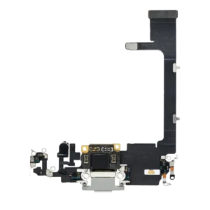 Charging Port Flex Cable With Board For iPhone 11 Pro (Premium) (Silver)