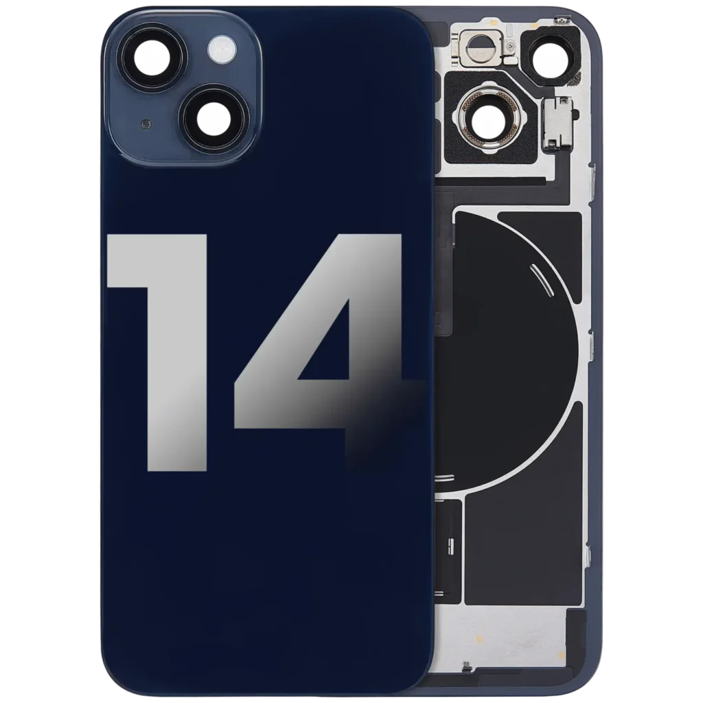 Back Glass w/ MagSafe Magnet & NFC & Flashlight Flex For iPhone 14 (Used OEM Pull: Grade A) (Midnight)